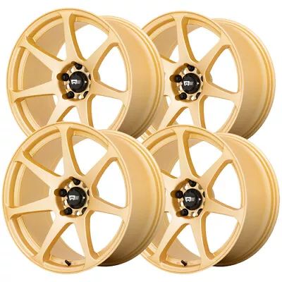 (Set Of 4) Motegi MR154 Battle 17x8 5x110 +30mm Gold Wheels Rims 17  Inch • $763.96