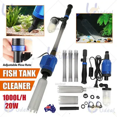 $35.45 • Buy Fish Tank Cleaner Siphon Pump Water Filter Changer Aquarium Vacuum Gravel Pump