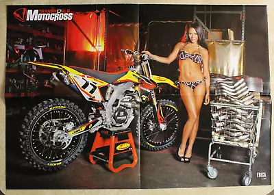 Transworld Motocross Magazine POSTER 14 X20  Pull-Out Dirt Bike Suzuki RM 450 • $20