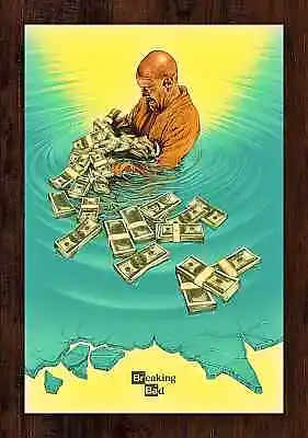 Breaking Bad Walter White Money LTD #/100 Television Title Variant Print 24x36 • $136.40
