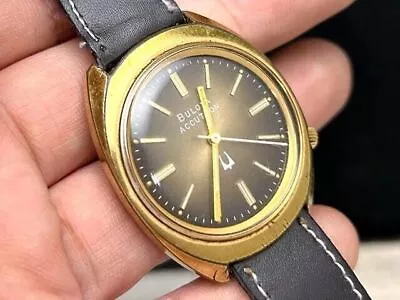 BULOVA Accutron 218 Gold Loose Tuning Fork Men's Wristwatch Vintage Items • £280.77