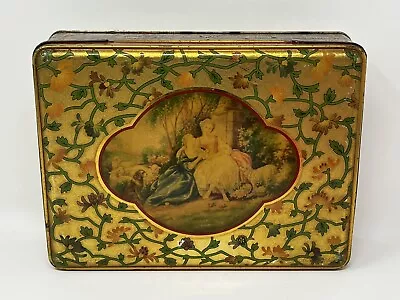 Antique Vintage MACFARLANE LANG & Co. England BISCUITS TIN Floral Ladies Sheep • $19.99