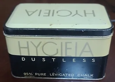 Vintage Hygieia American Crayon Company Dustless Chalk Tin--chalk In It.  • $15