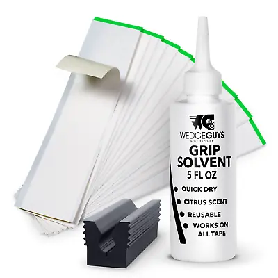 Golf Club GRIP KIT 15 (2 X10 ) Grip Tape Strips-Solvent-Vise Clamp- Instructions • $13.99