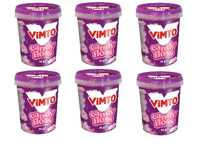 Vimto Candy Floss Sweets Vimto Candy Floss Tub 30g X 6 • £8.48