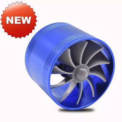 Car Supercharger Air Intake Turbonator Single Fan Turbine Gas Fuel Saver Turbo • $10.99