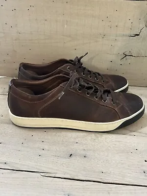 J&M 1850  ALLISTER  Men's  LACE-UP LEATHER SNEAKERS SHOES Sz 11 Brown (H) • $18