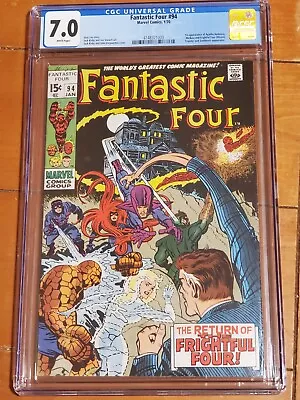 Fantastic Four #94 (1970) Cgc 7.0 1st  Agatha Harkness Make Offer Must Sell • $175