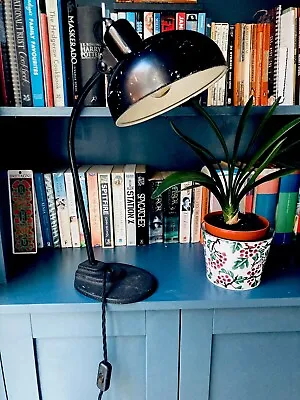 Vintage 1930s Art Deco Bauhaus Christian DELL Black Industrial Desk Lamp REWIRED • £395