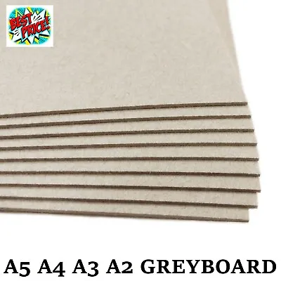 Greyboard A2 A3 A4 A5 A6 Grey Backing Board 1mm Card Sheets Picture Mount Frame • £126.99