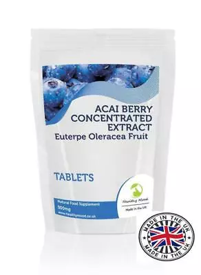 Acai Berry Extract 500mg Tablets GB Pills • £3.60