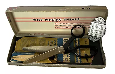 Vintage 1960s  Pinking Shears CB7  Sharp Fabric Zigzag Scissors In Original Box • £9.64