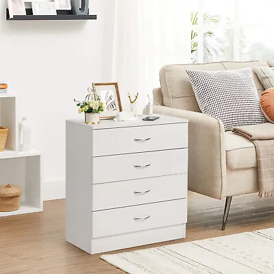 4 Drawer Dresser Bedroom Storage Chest Of Drawer Organizer With Charging Station • $80.99