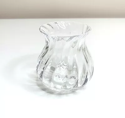 Dartington Crystal Small Ripple Vase - 24% Lead Crystal • $65