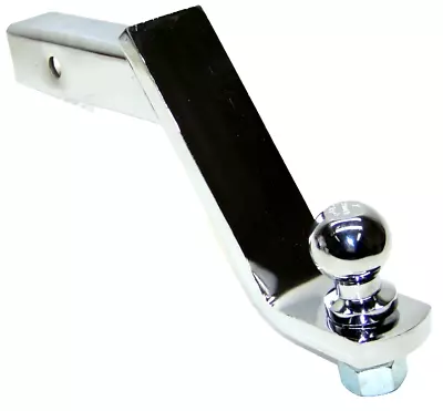 4  Drop Hitch Receiver Chrome Trailer Ball Mount 2  Receiver With  2-5/16  Ball • $38.99