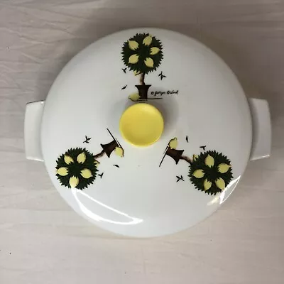 Vintage George Briard Lemon Tree Round Casserole Dish 9x3 • $24.99