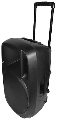 QTX XCAB-15 Full Range DJ Performance Portable Trolley 4 Ohm PA Speaker System • £209