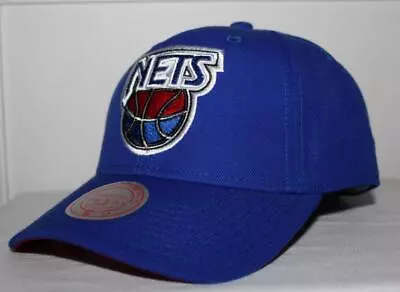 Mitchell & Ness NEW JERSEY NETS Vintage Logo Strapback Hat Cap Low Profile *6M • $19.79