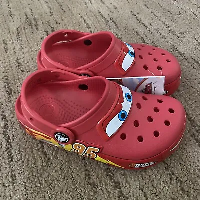 Crocs Kids Lightning Mcqueen Clogs Cars Shoes Crocband Size C12 Light Up • $99