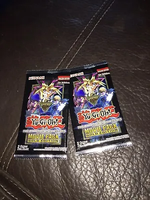 Yugioh Movie Pack Gold 1st Edition Booster Pack X2 • £20