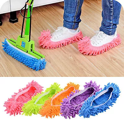 Mopping Shoes No Linting Stretchy Design Washable Mop Slippers Shoes Portable • $11.44