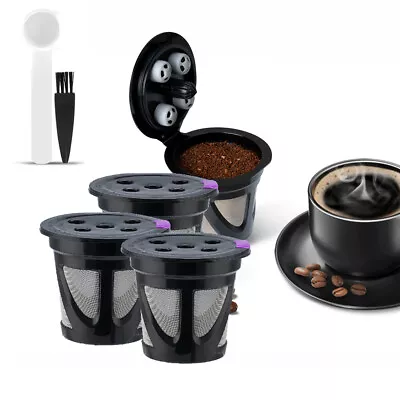 4 Reusable K Cups For Keurig K Supreme Plus Single Serve Brewer Refilled Filters • $11.99