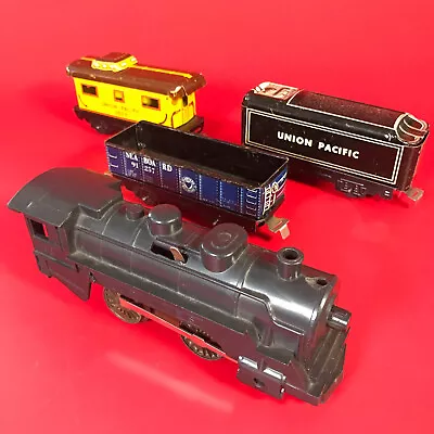 Marx Steam 198 Locomotive And 3 Cars - 91257 Seaboard Union Pacific 3824 & Coal • $89