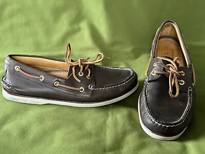 Exc Mens 11m Brown Sperry Top-sider Gold Cup Authentic Original Boat Shoes • $54.99