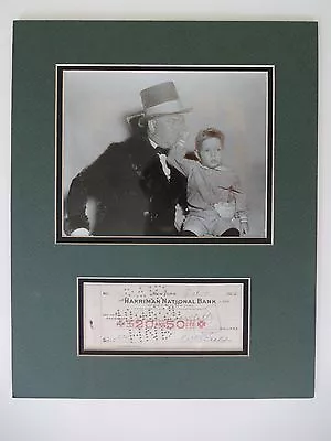 W C Fields Autograph Check And Silver Gelatin Photo Matted Original 1926 • $4500