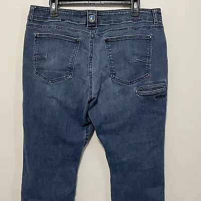 Kuhl Denim Tapered Fit Jeans 36 X 30 Mens Blue 6 Pockets Stretch • $29.88