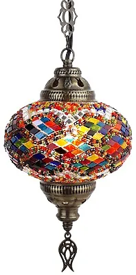 £53.76 • Buy Turkish Moroccan Mosaic Ceiling Hanging Pendant Light Fixture Lamp Lantern 