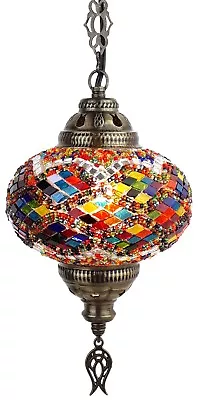 Turkish Moroccan Mosaic Ceiling Hanging Pendant Light Fixture Lamp Lantern  • $48.29