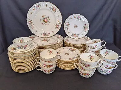 Minton Marlow Globe Stamp Dinner Salad And Bread Plates With Teacups & Saucer • $515