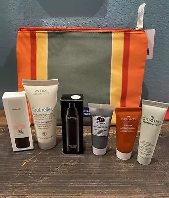 Beauty Bundle Lot Aveda Mac Foot Relief Origins Mask Lotion Prep + Prime Bag • $17.91