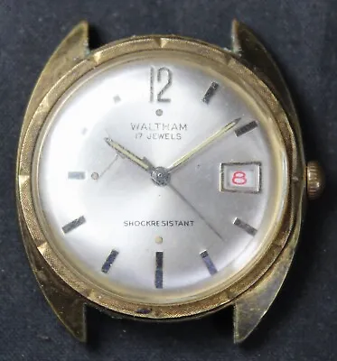 Waltham 17j 34mm Date Wristwatch - Vintage - Parts/Repair • $35.99