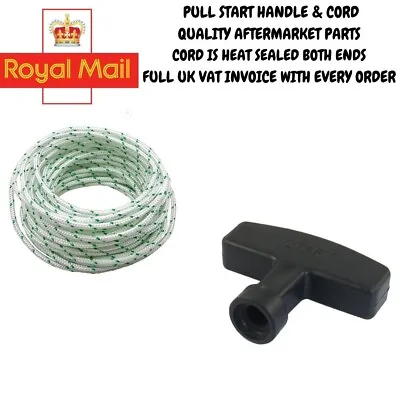 McCulloch Flymo Lawn Mower Replacement Handle And 3 Metres Of 4 Mm Pull Cord. • £4.99