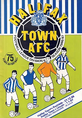 Halifax Town V Rochdale 27/12/1986 • £3.50