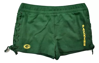 Junk Food Womens NFL Green Bay Packers Lace-Up Side Shorts New XS-2XL • $14.99