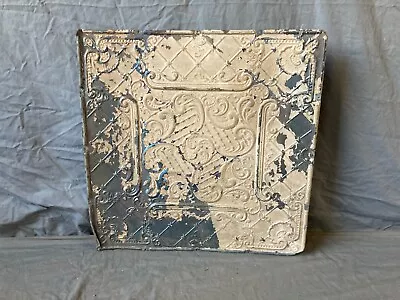 Antique Tin Ceiling 2' X 2' Shabby Tiles 24  SQ Chic VTG Crafts 171-23A • $49