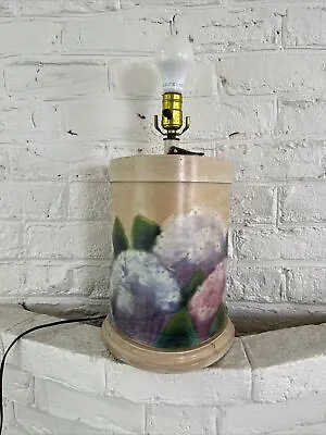 Hydrangea Shabby Cottagecore Claudine Reese Hand Painted Bentwood Table Lamp • $40.99