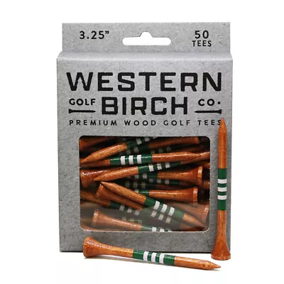 NEW Western Birch Golf Company Premium Bamboo Golf Tees 3 1/4  - Jaguar II • $11.99