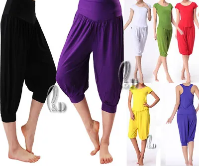 $17.99 • Buy Au Stock Womens Casual Harem Dance Sports Yoga Jersey Pants Shorts P028