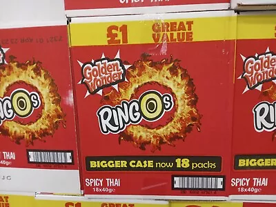 £22.99 • Buy New Bigger RINGOS SPICY THAI £1 PMP 18x40gm