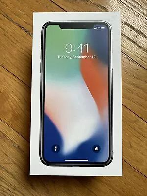 Apple IPhone X Model A1865 ** EMPTY BOX ONLY ** 64GB Silver MQA92LL/A • $10