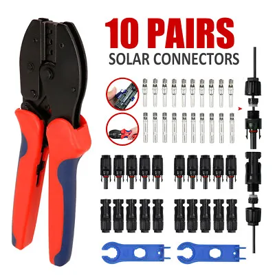 Solar Panel For Mc4 Crimper Cable Stripper Wiring Connector Crimping Tools Set • $25.99