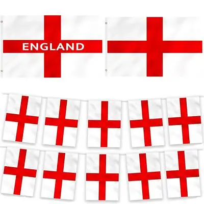 £3.95 • Buy England World Cup Decorations England Bunting St Georges England Flag FIFA 2022