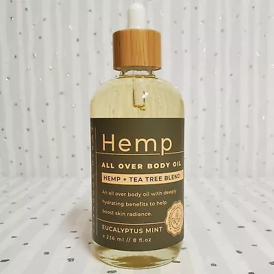 Earth Goodness Tea Tree + Hemp Blend All Over Body Oil Eucalyptus Mint 8 Fl Oz • $24