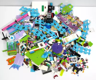 Lego FRIENDS Mixed Bulk Lot 2.2 Kg Rollercoaster Track Doors Bricks Some Figures • $75