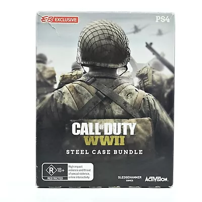 Call Of Duty: WWII Steel Case Bundle - Sony Playstation 4 / PS4 Game • $29.99