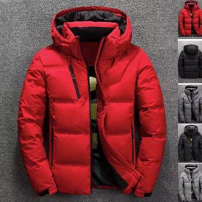 Winter Men's Warm Quilted Duck Down Padded Bubble Puffer Jacket Coat Parka Hot • $40.02